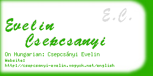 evelin csepcsanyi business card